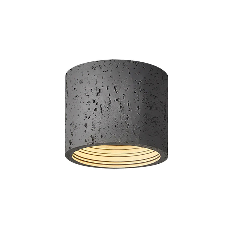 Plafonnier Cylindrique Wabi Sabi Effet Pierre Naturelle