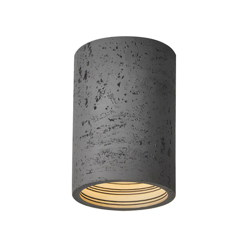 Plafonnier Cylindrique Wabi Sabi Effet Pierre Naturelle