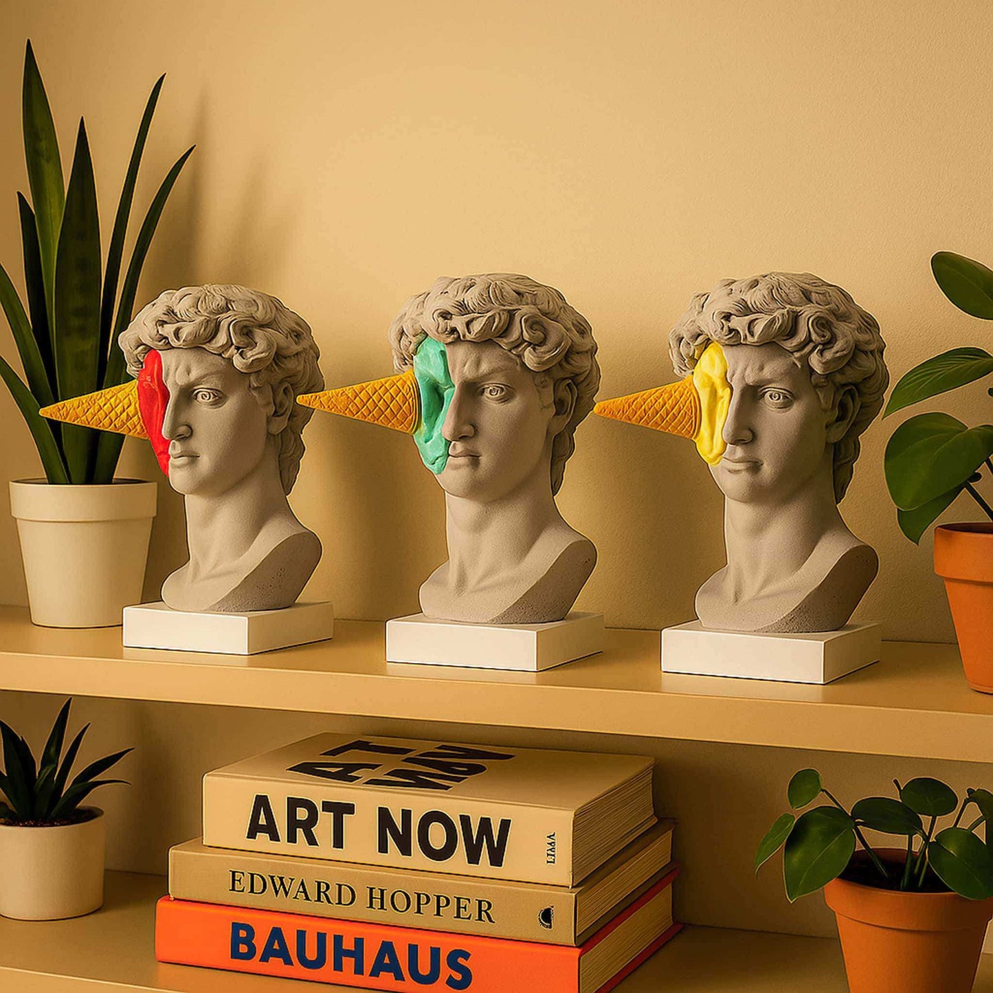 Sculpture Haagen David, Décor Classique Humoristique