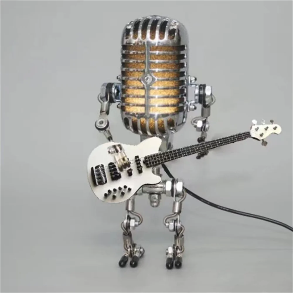 Guitarlamp | Lampe Robot avec Guitare | Éclairage Original et Artistique