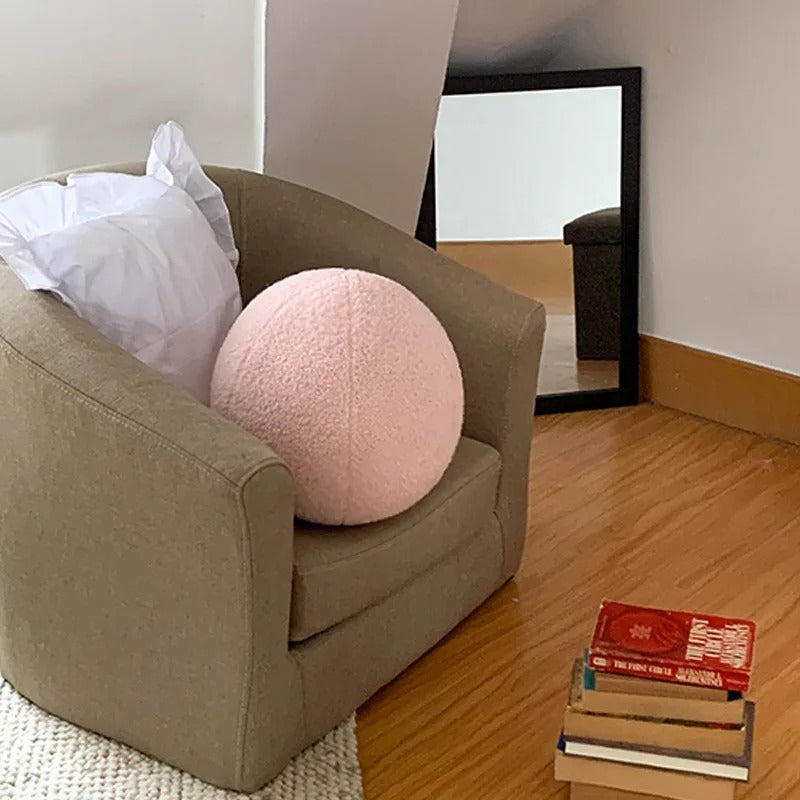 Coussin Boule Déco, Housse Amovible, Confort Moelleux