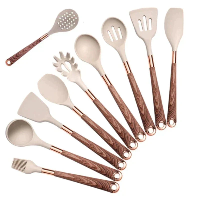 ChefSilica - Set de cuisine en silicone de première qualité de 10 pièces