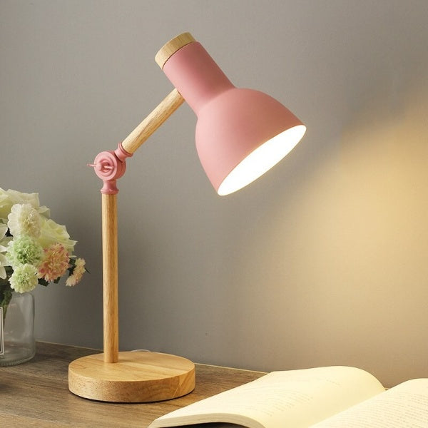 Lampe de Bureau LED Bois & Métal Style Scandinave