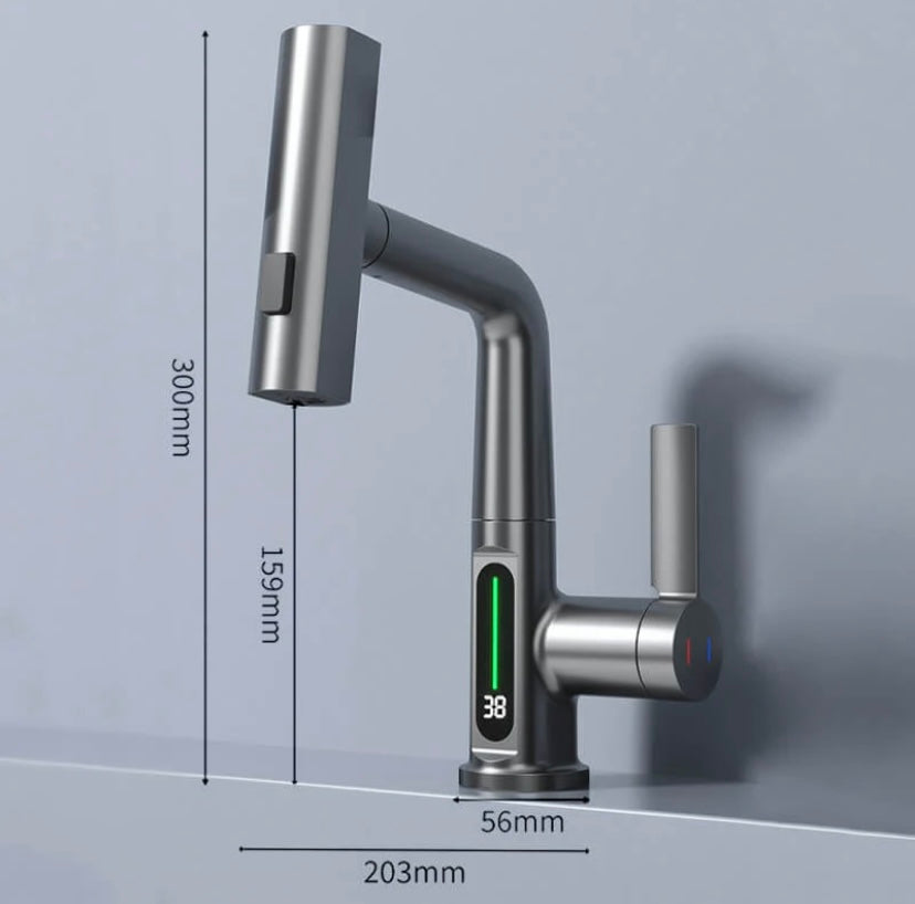 Robinet de Cuisine Flexible avec Indicateur de Température – Polyvalent, Économique et Facile à Installer