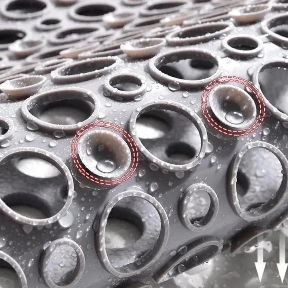 Tapis de Douche Antidérapant avec Drainage Rapide