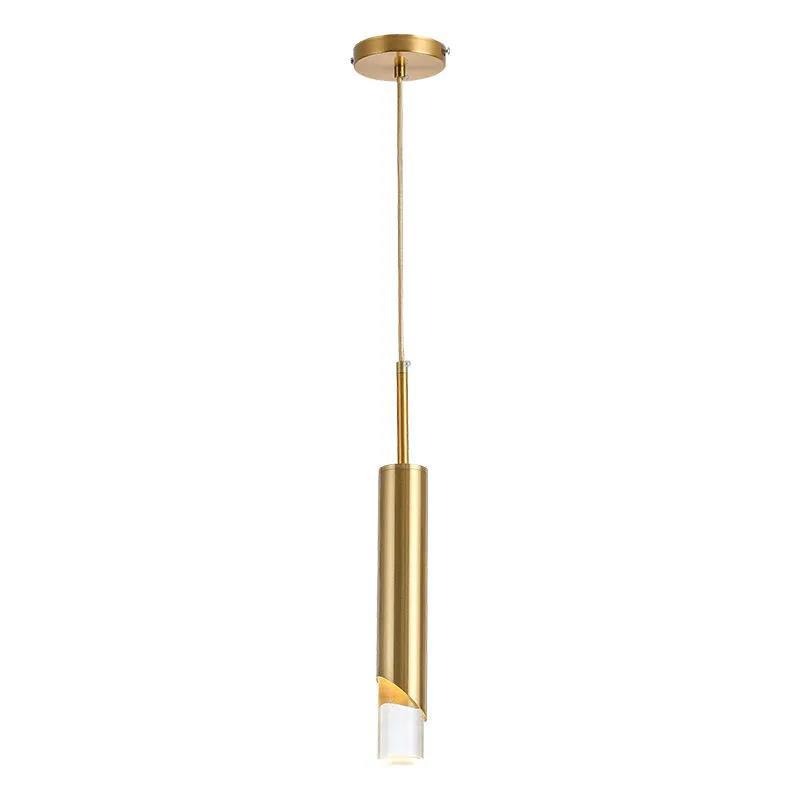 Suspension LED Nordique Tube Noir ou Doré Moderne