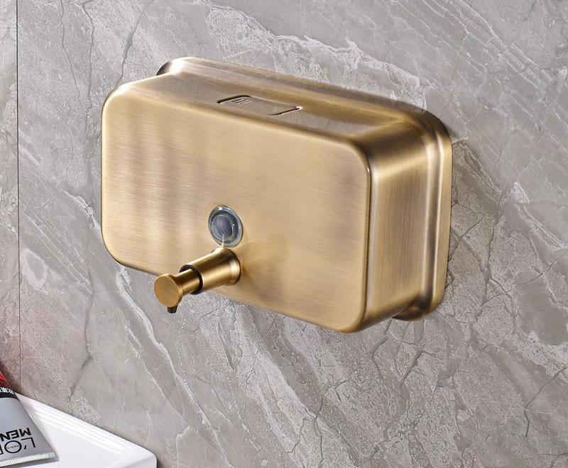 Distributeur de Savon Mural Métal Bronze Antique 40oz