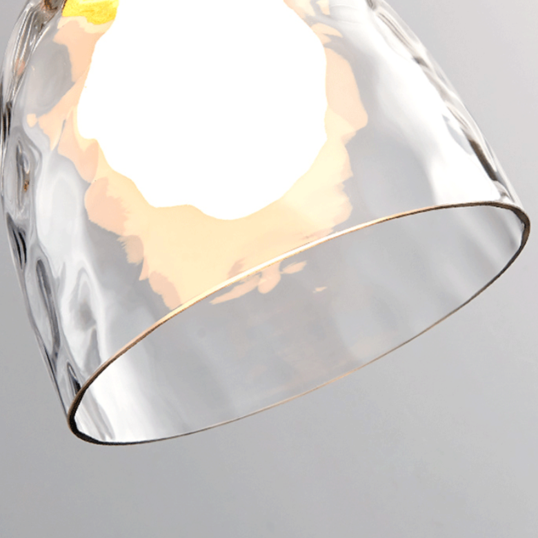 Suspension Verre Élégant E27 – Bois, Métal Noir Mat