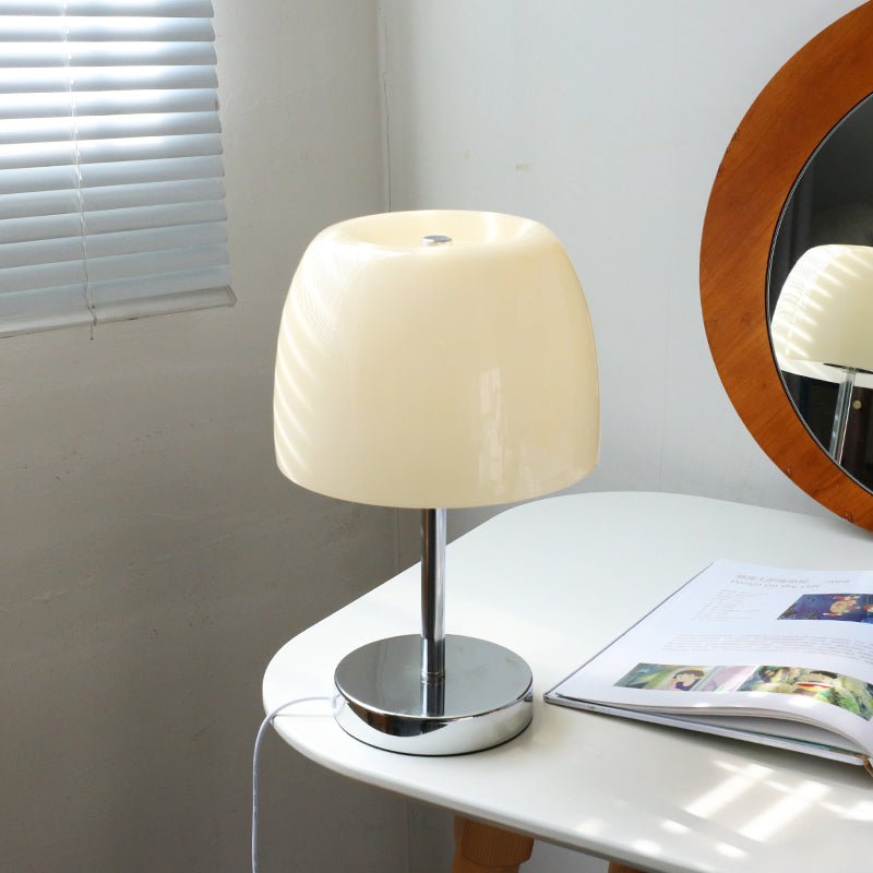 Lampe de Table Bauhaus en Verre Soufflé, USB, 34cm