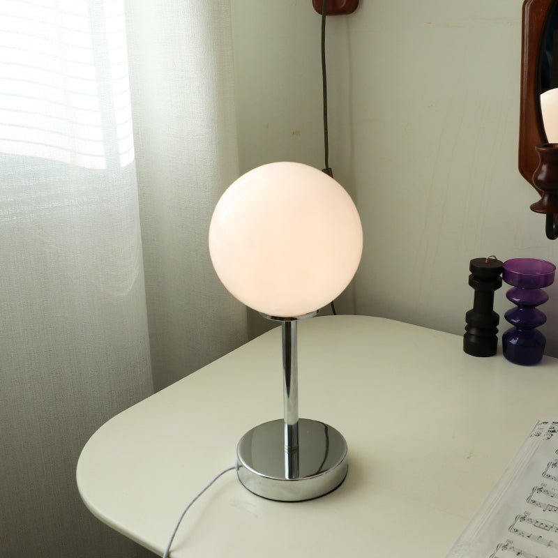 Lampe de Table Bauhaus en Verre Soufflé, USB, 34cm