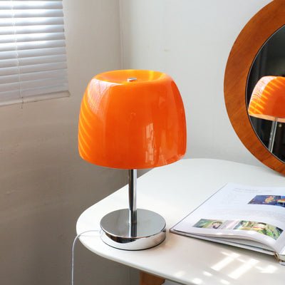 Lampe de Table Bauhaus en Verre Soufflé, USB, 34cm