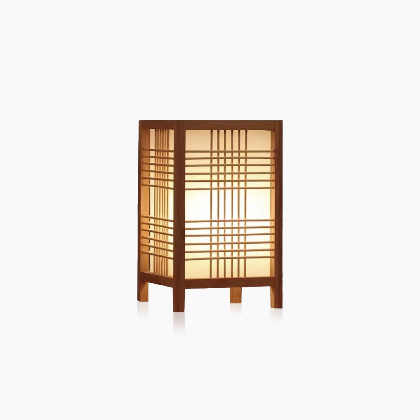 Lampe de table japonaise tissée en bambou – Élégance artisanale et ambiance naturelle