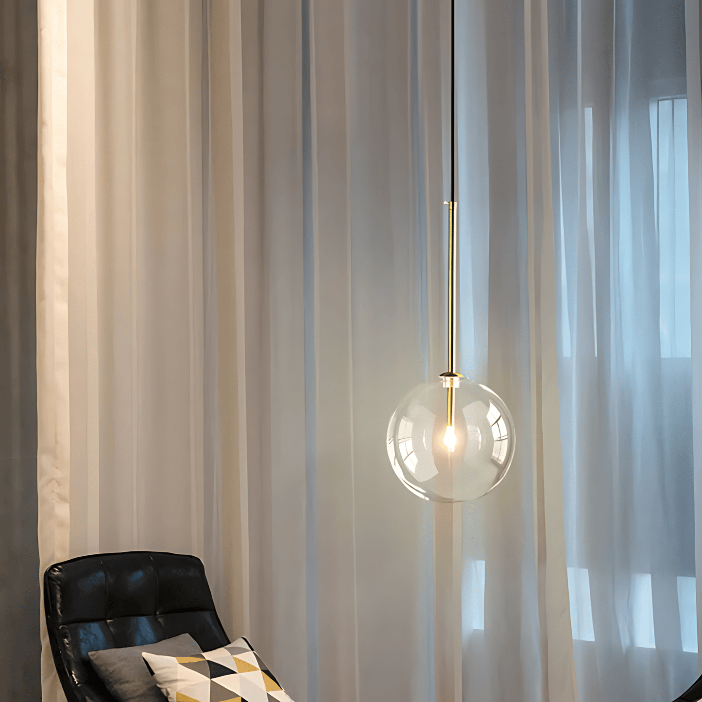 Jasper Collection - Suspension Moderne en Verre et Métal