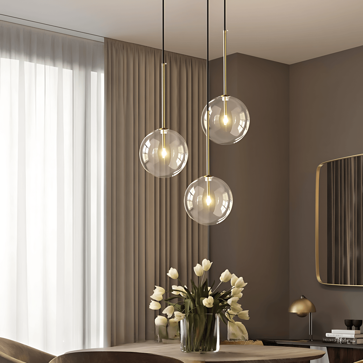 Jasper Collection - Suspension Moderne en Verre et Métal