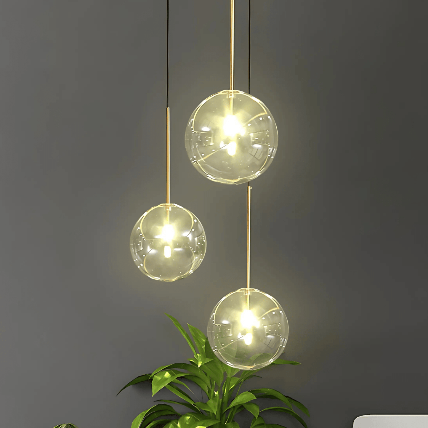 Jasper Collection - Suspension Moderne en Verre et Métal