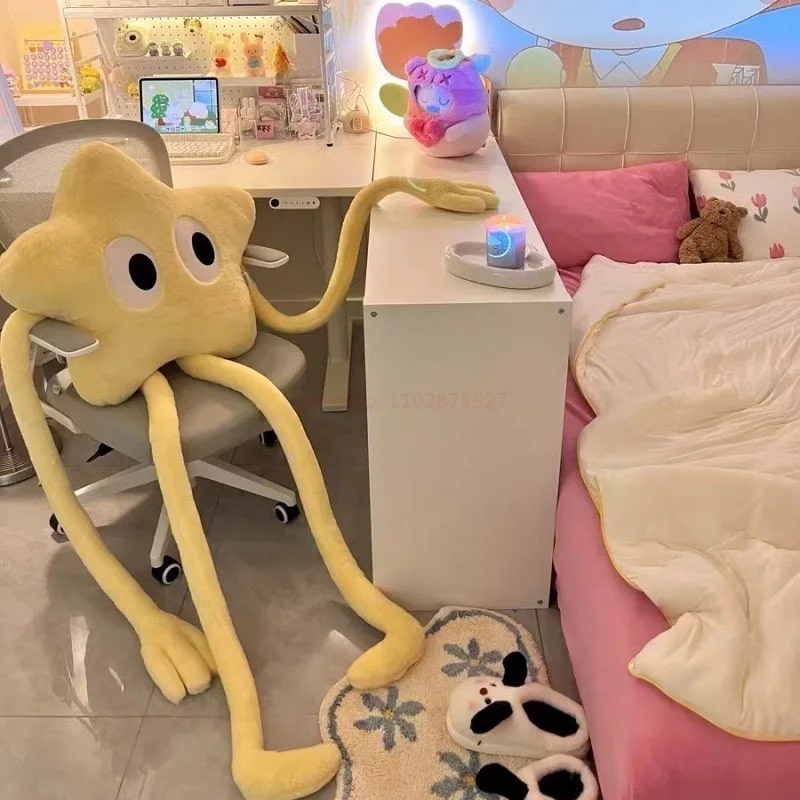 Coussin Étoile Géant en Peluche Kawaii Déco Chambre