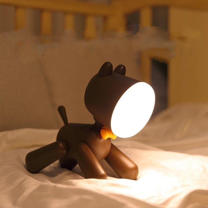 Lampe de Chevet Enfant Chien Sans Fil – Veilleuse LED en Forme d’Animal