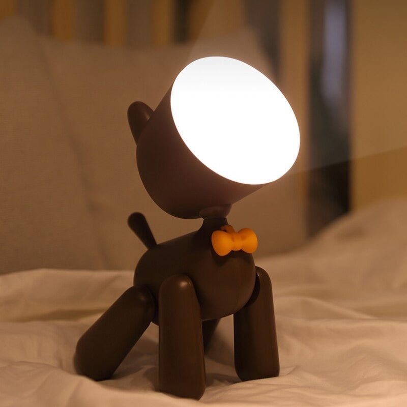 Lampe de Chevet Enfant Chien Sans Fil – Veilleuse LED en Forme d’Animal