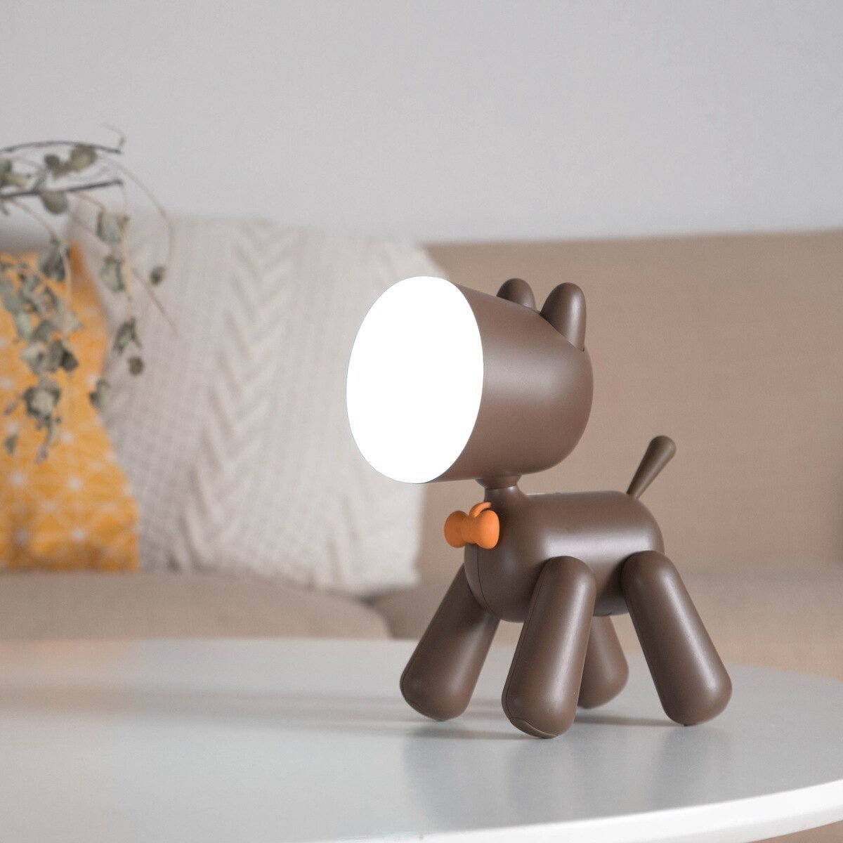 Lampe de Chevet Enfant Chien Sans Fil – Veilleuse LED en Forme d’Animal