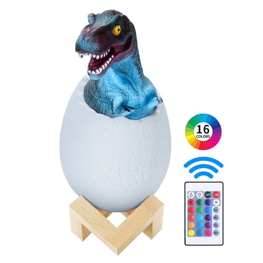 Lampe de Chevet Dinosaure Enfant – Veilleuse Œuf LED Multicolore avec Télécommande