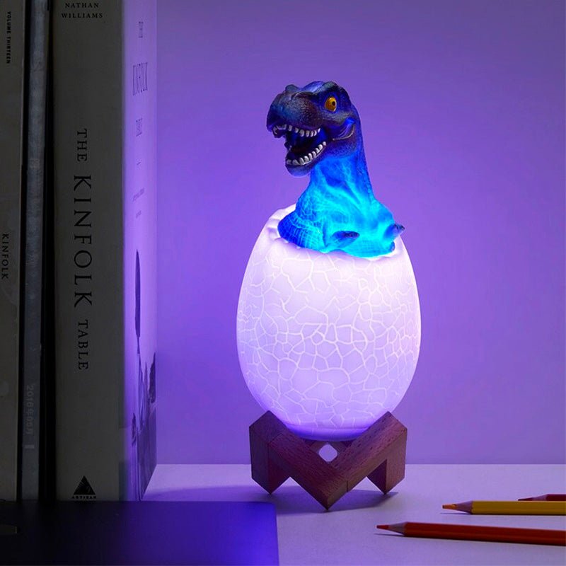 Lampe de Chevet Dinosaure Enfant – Veilleuse Œuf LED Multicolore avec Télécommande