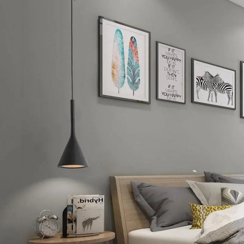 Lampe Suspendue Cuisine Moderne en Métal Noir