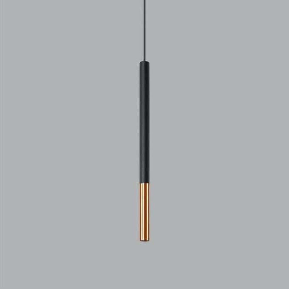 Suspension Cuisine Design Métal Noir et Cuivre LED 12W