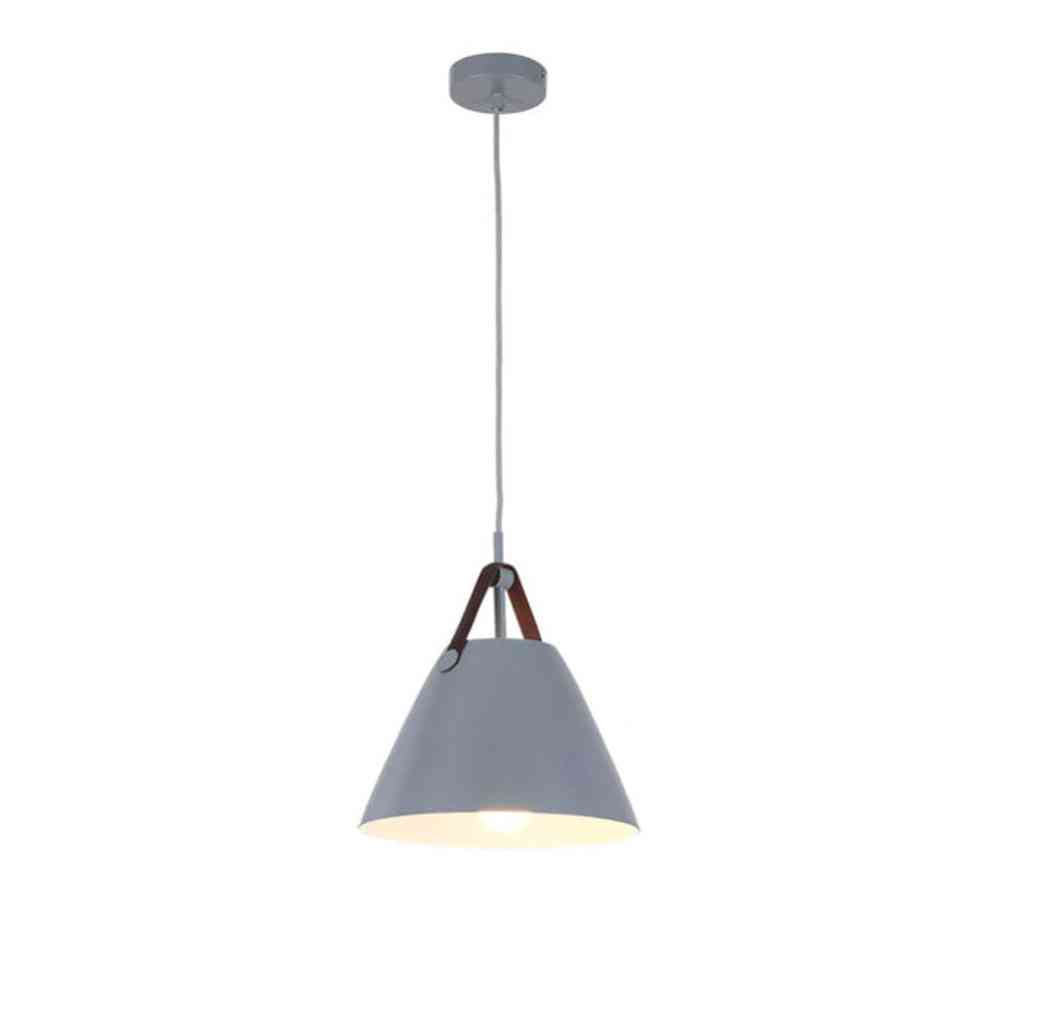 Suspension Minimaliste Métal & Cuir – Design Scandinave