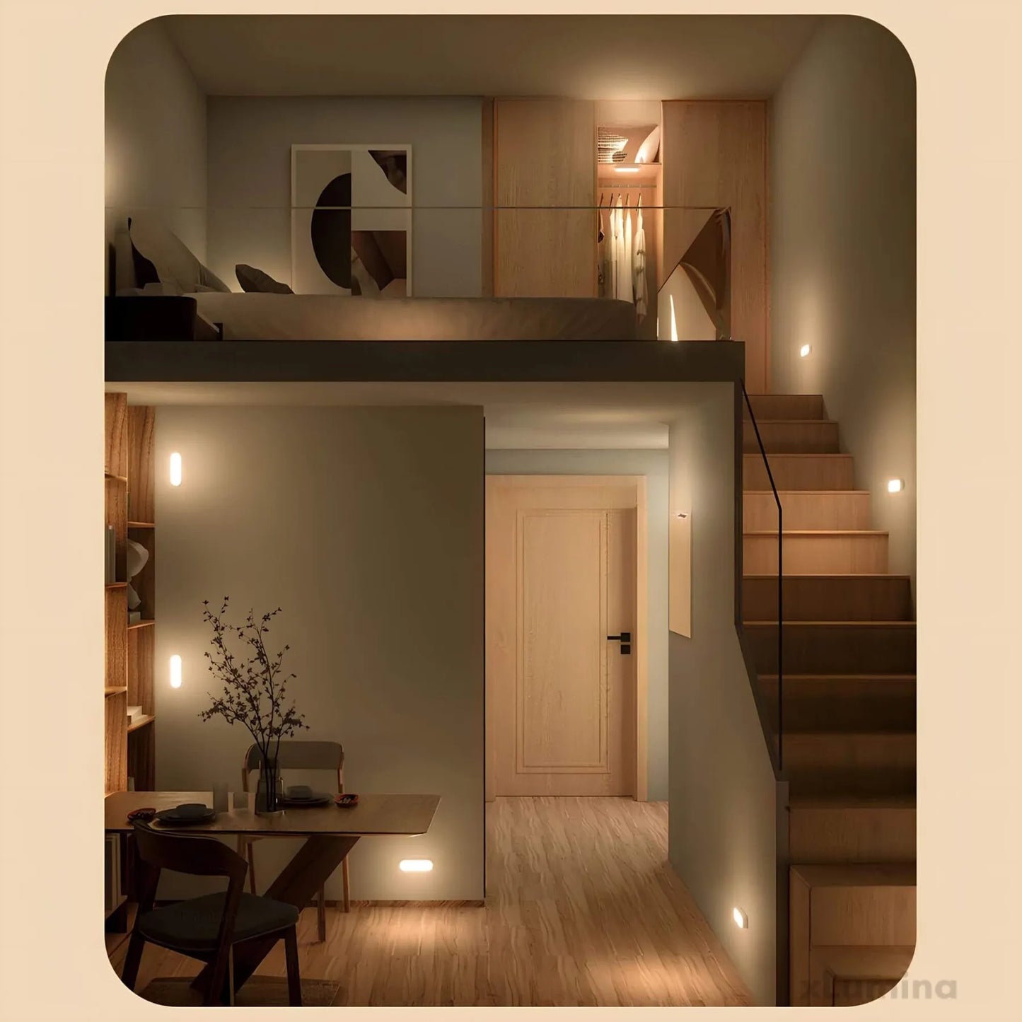 LED Motion – Lampe Murale Sans Fil à Détecteur de Mouvement et Recharge USB