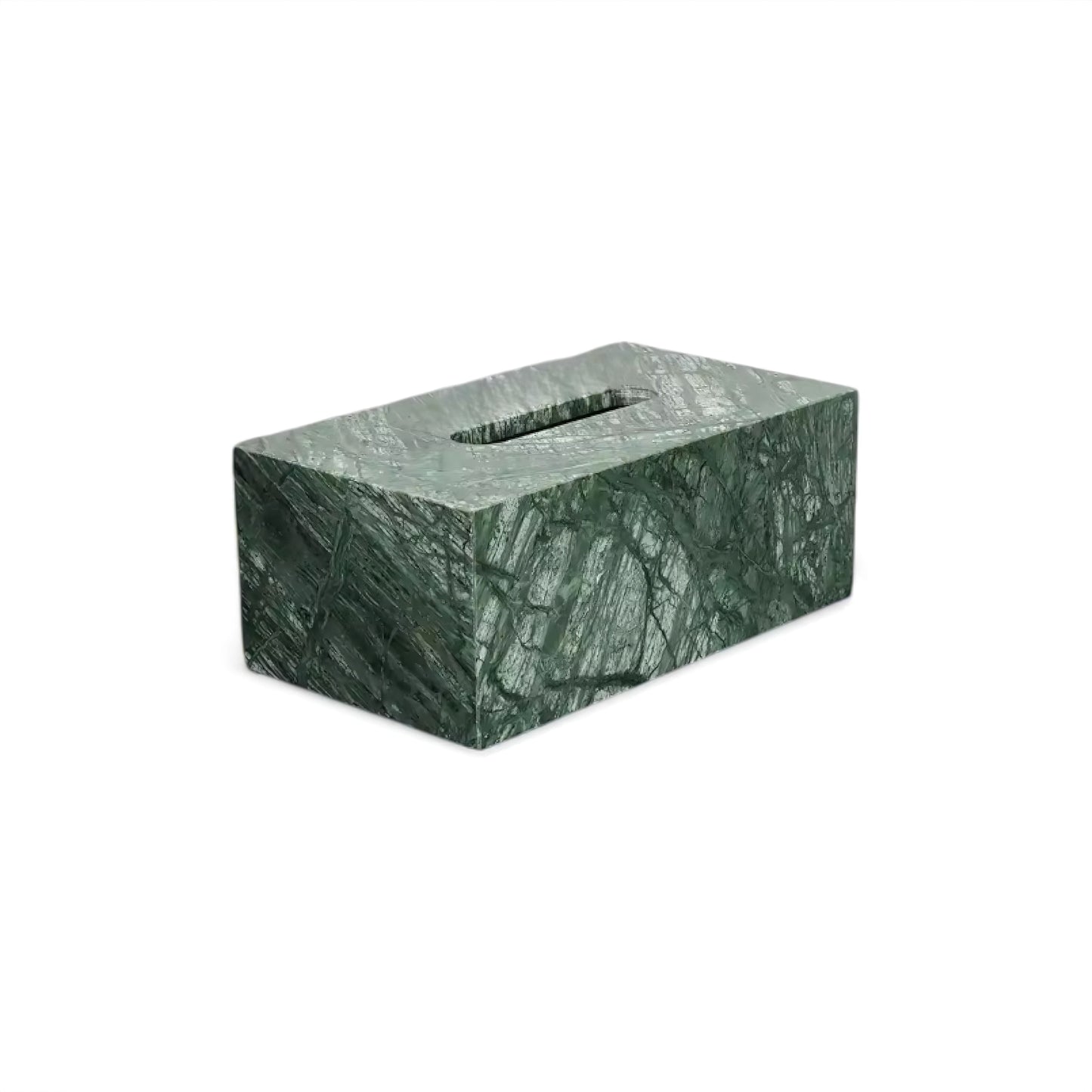 Ensemble d'Accessoires de Salle de Bain en Marbre Vert Émeraude – Élégance Naturelle et Raffinée