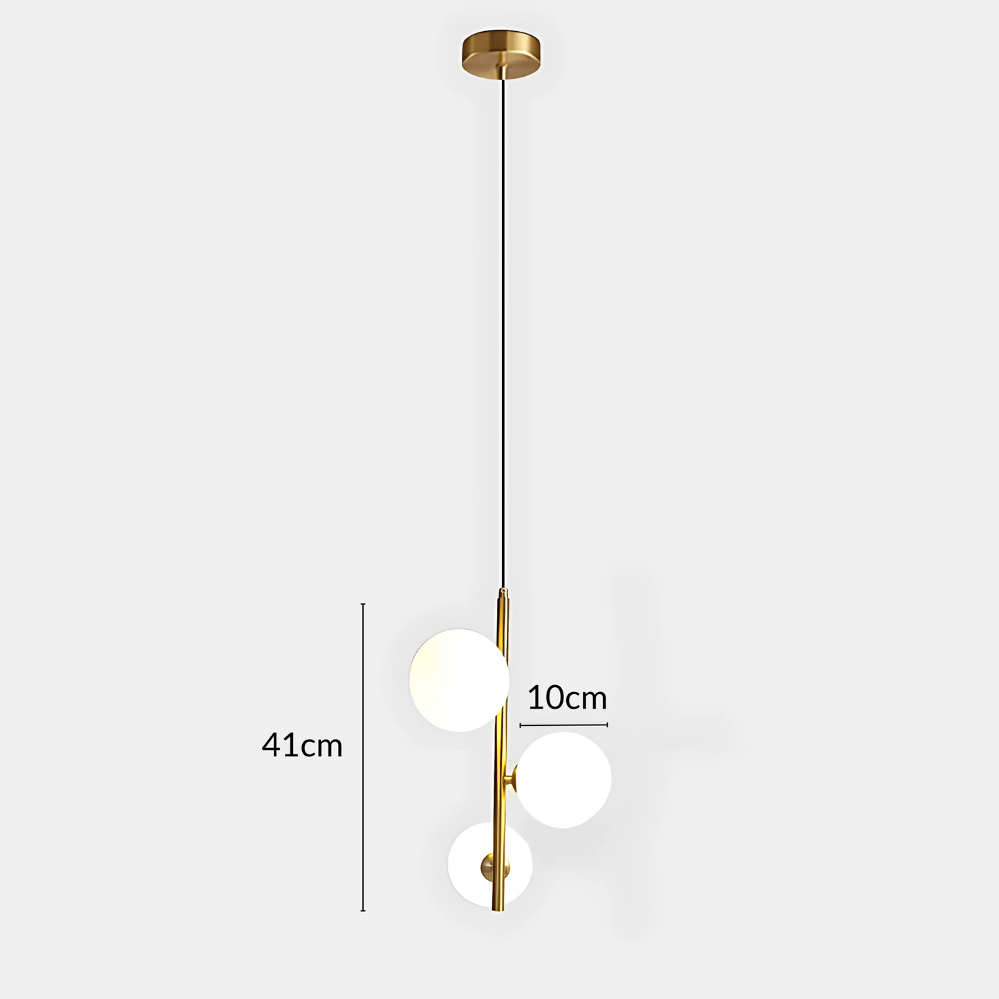 Suspension Luminaire Moderne, Métal & Verre, G4, 1.2m