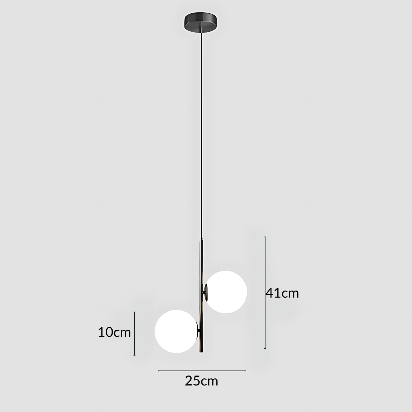 Suspension Luminaire Moderne, Métal & Verre, G4, 1.2m