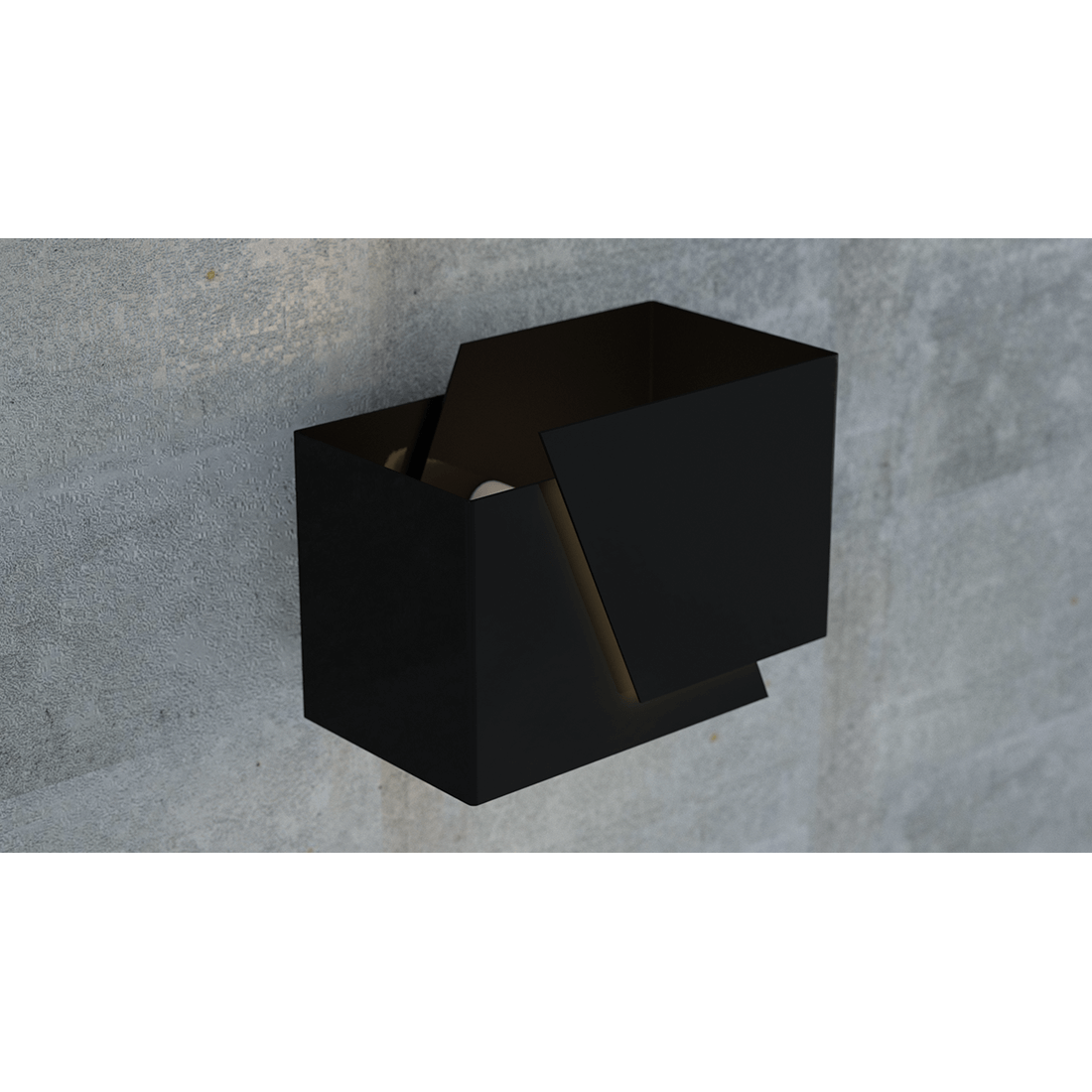 Applique Murale Noire Design Moderne en Acier