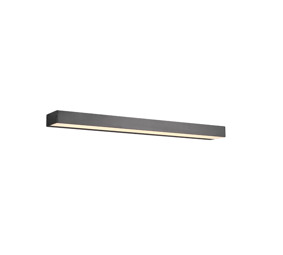 Luminaire Cuisine Mural LED Noir Mat IP44 60cm