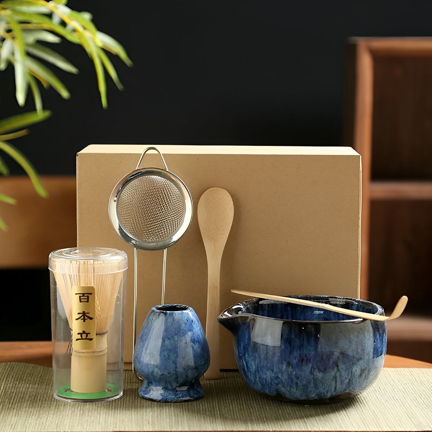 Set Matcha Traditionnel 6 pièces en Bambou & Céramique