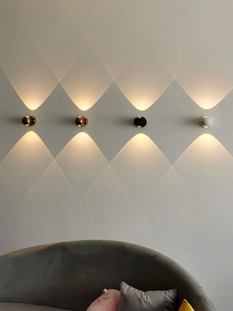 Applique LED Murale Laiton Moderne Noir ou Doré
