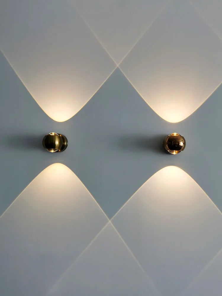 Applique LED Murale Laiton Moderne Noir ou Doré