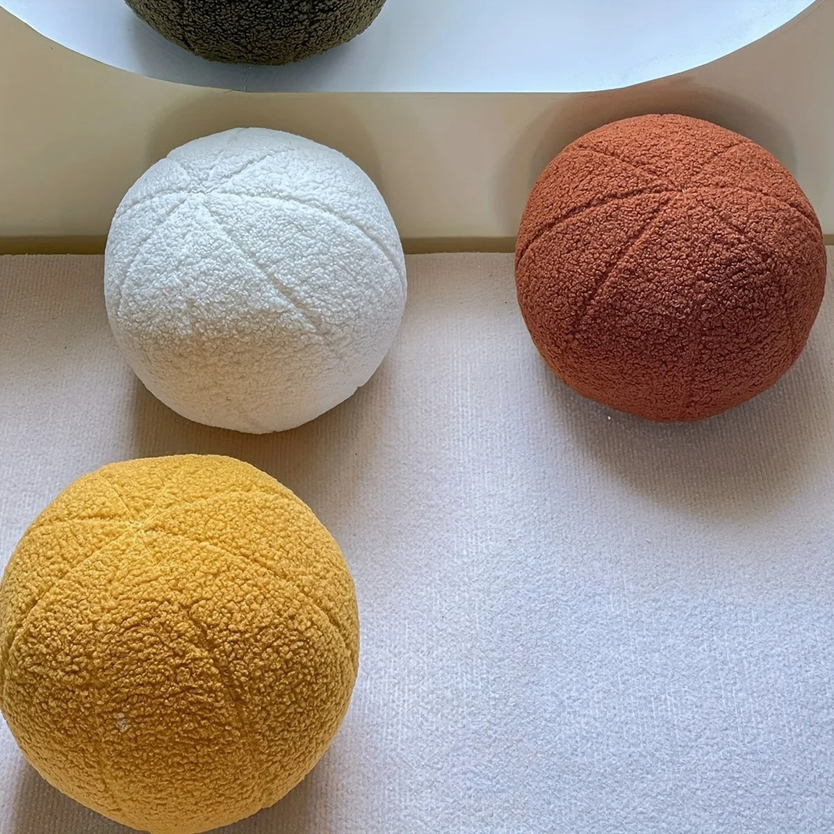 Coussin Boule Déco, Housse Amovible, Confort Moelleux