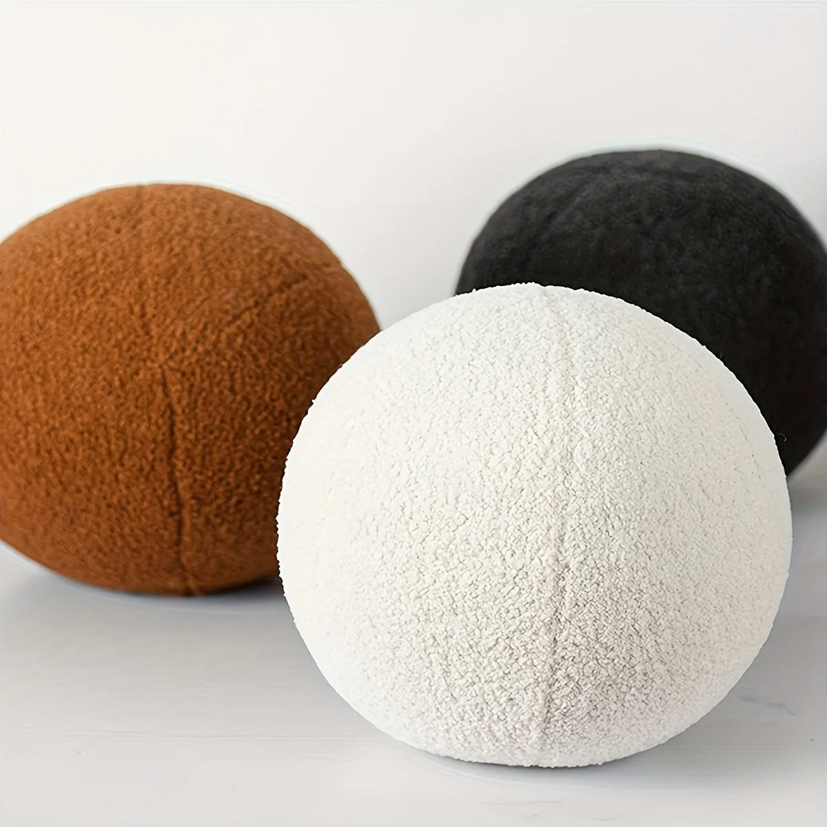 Coussin Boule Déco, Housse Amovible, Confort Moelleux