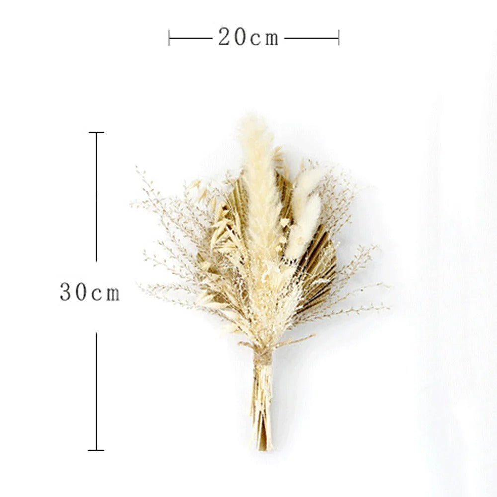 Bouquet Artificiel Herbes Séchées, 30cm, Style Bohème