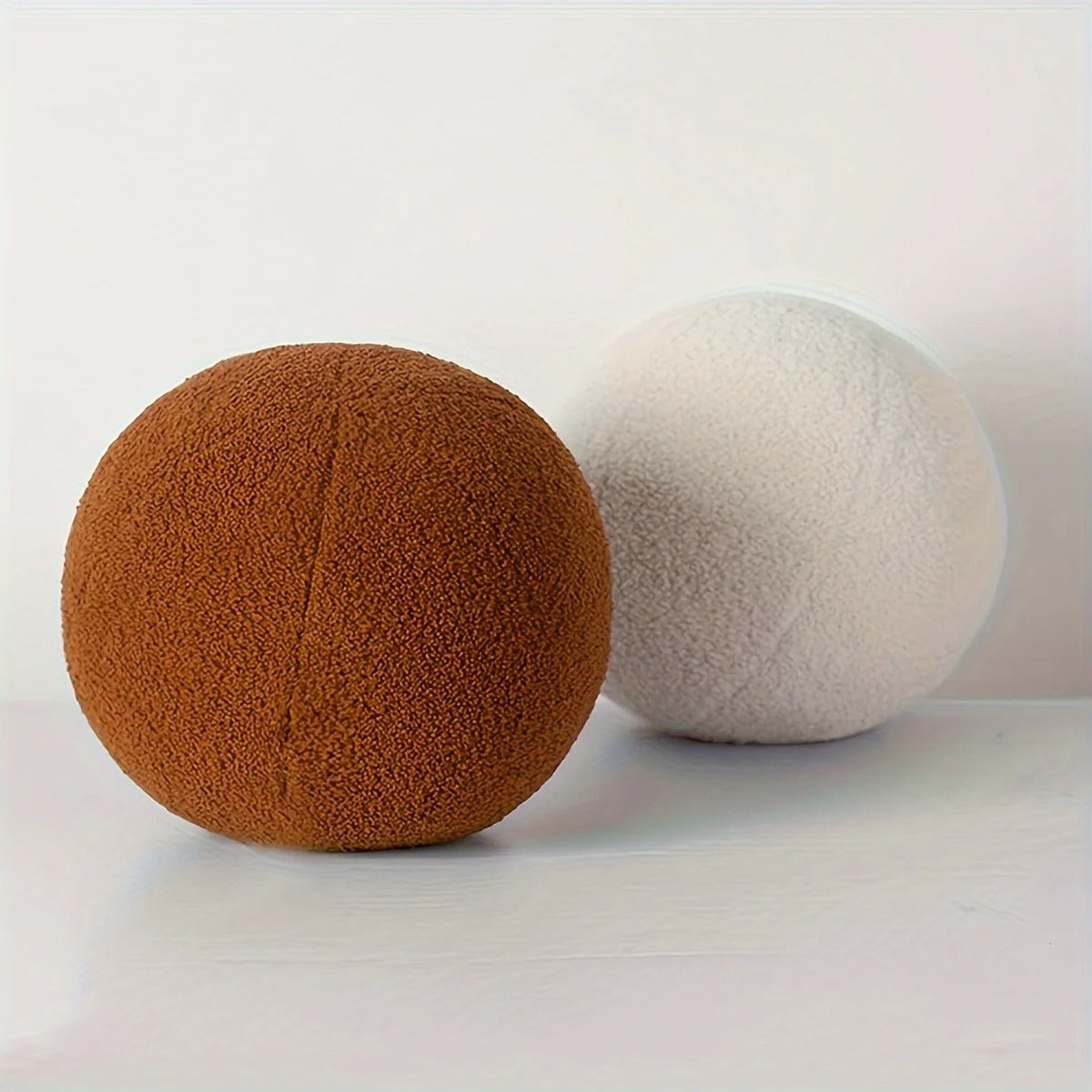 Coussin Boule Déco, Housse Amovible, Confort Moelleux
