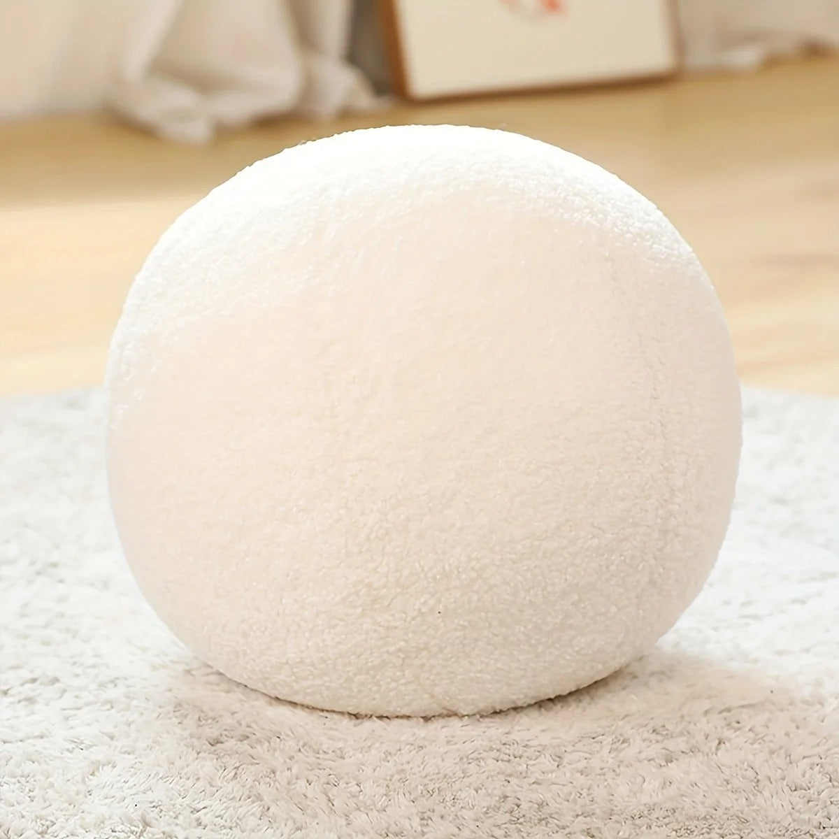 Coussin Boule Déco, Housse Amovible, Confort Moelleux