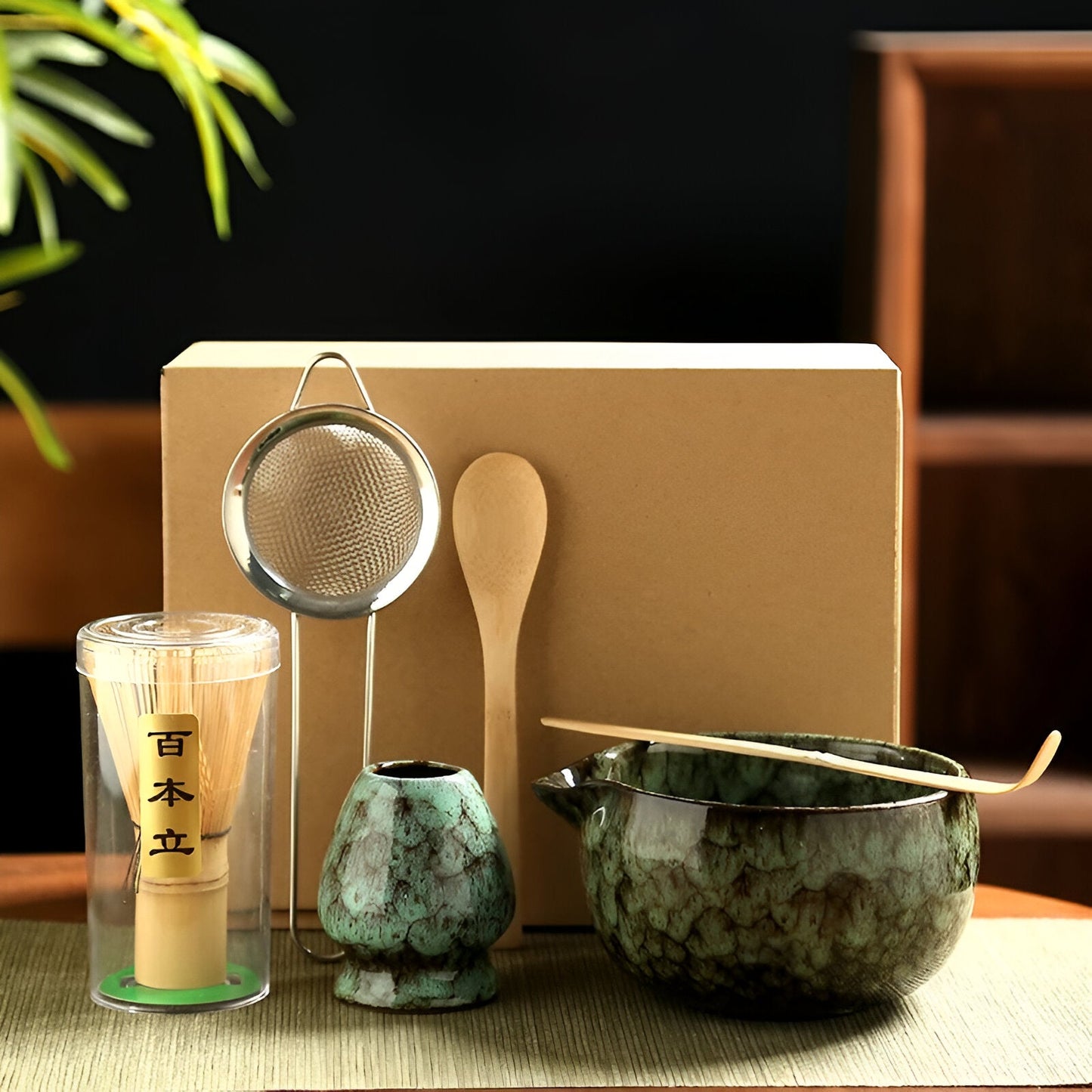 Set Matcha Traditionnel 6 pièces en Bambou & Céramique