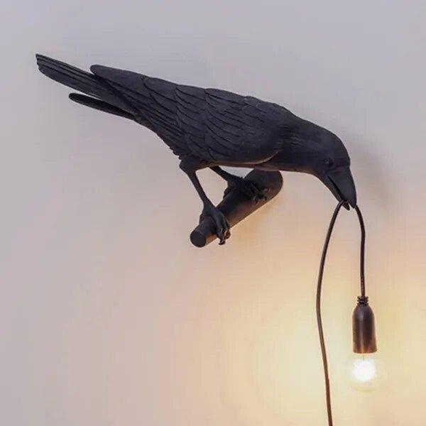 Lampe Oiseau Corbeau – Éclairage Décoratif Original pour Intérieur Moderne