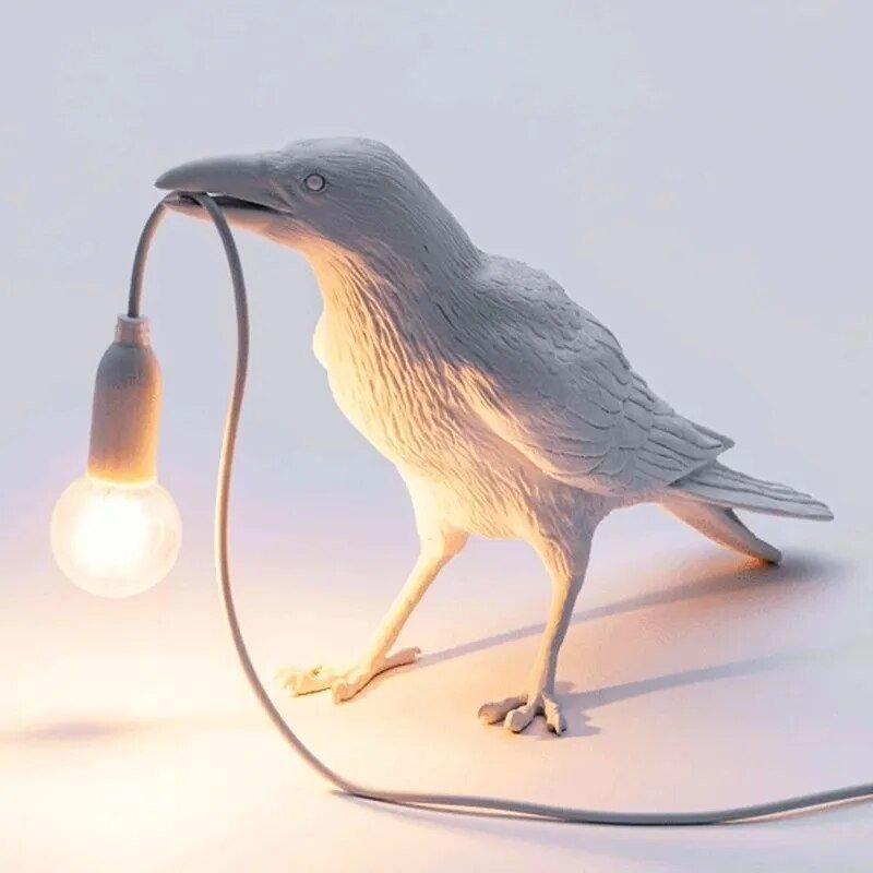 Lampe Oiseau Corbeau – Éclairage Décoratif Original pour Intérieur Moderne