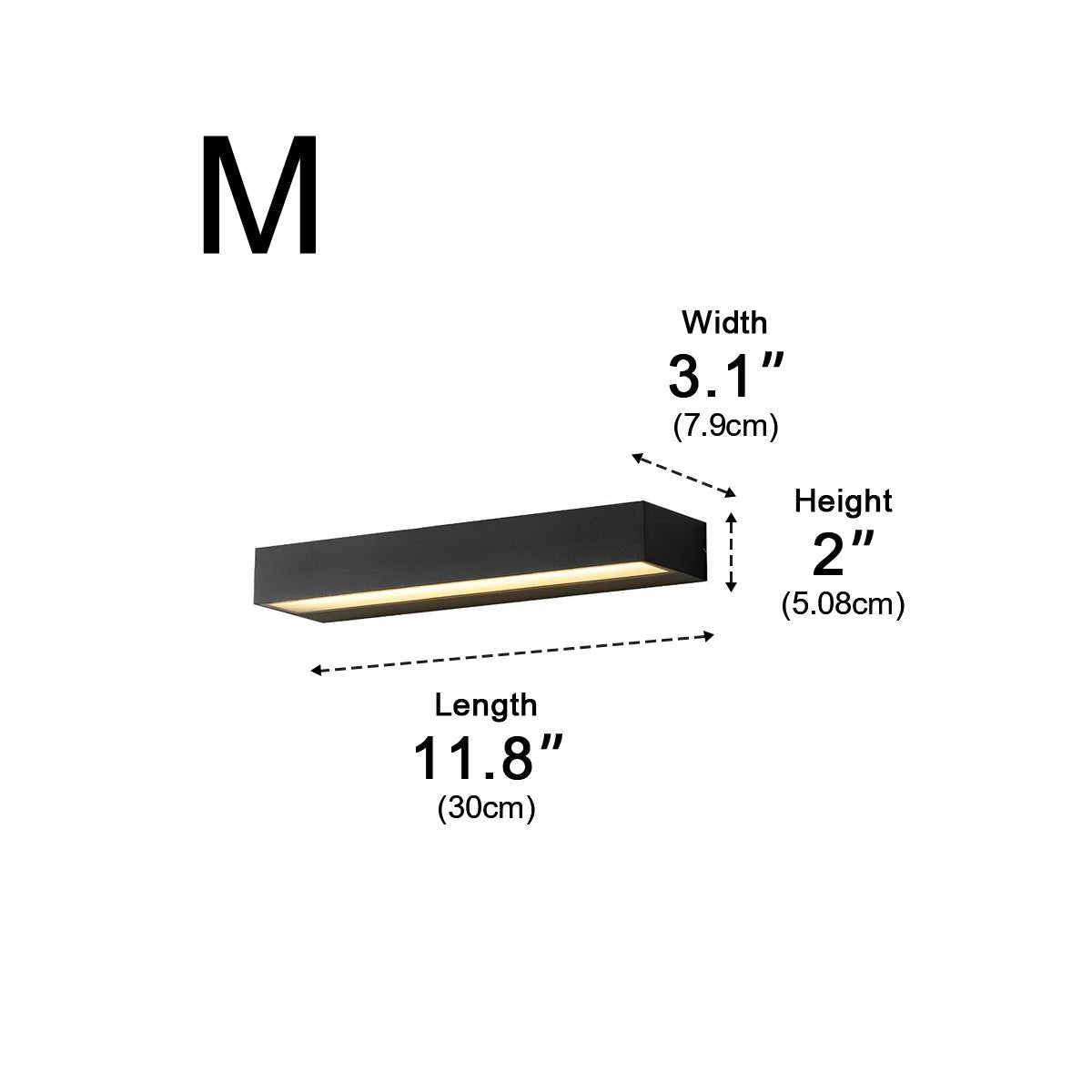 Applique Murale Extérieure LED Noire – Design Minimaliste Étanche