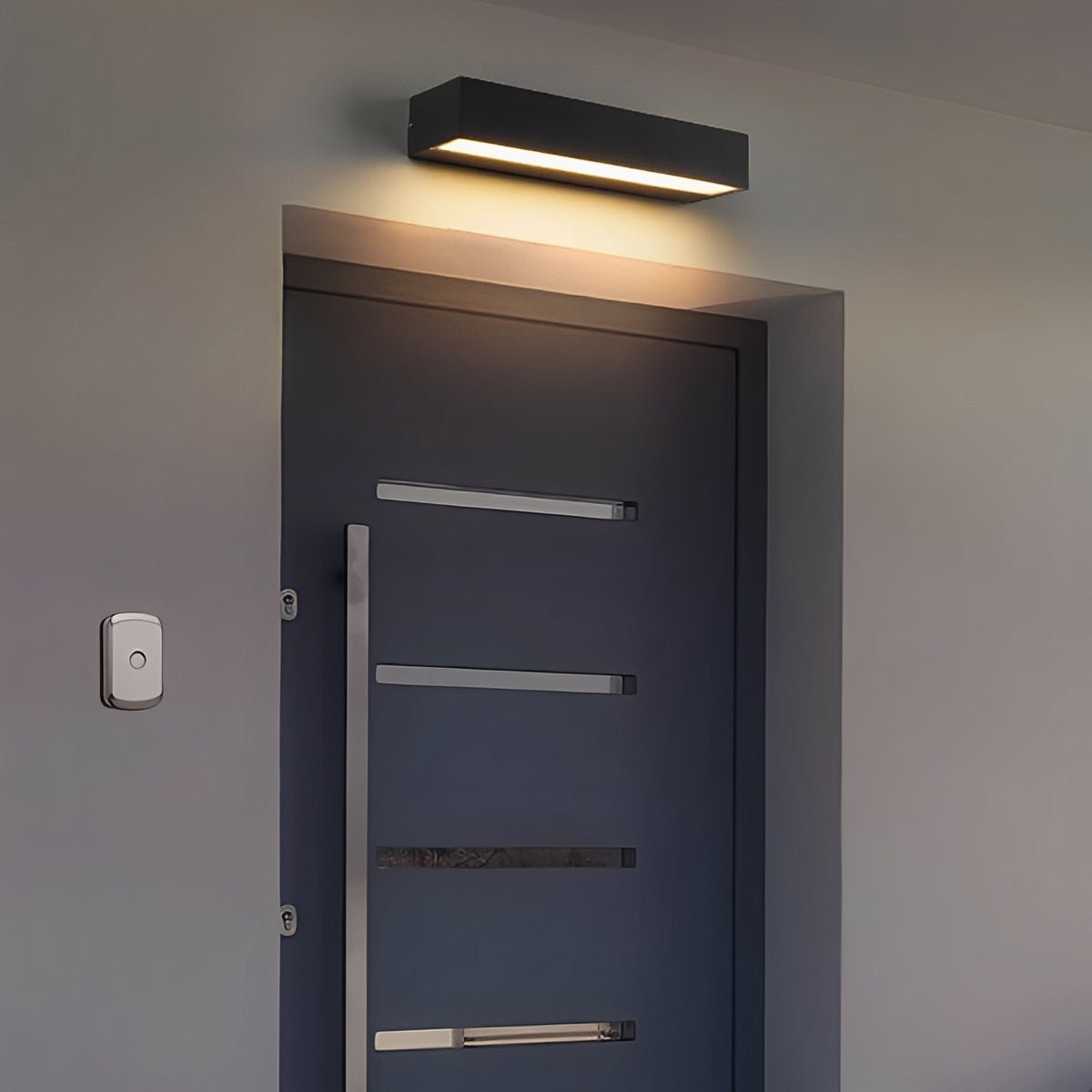 Applique Murale Extérieure LED Noire – Design Minimaliste Étanche