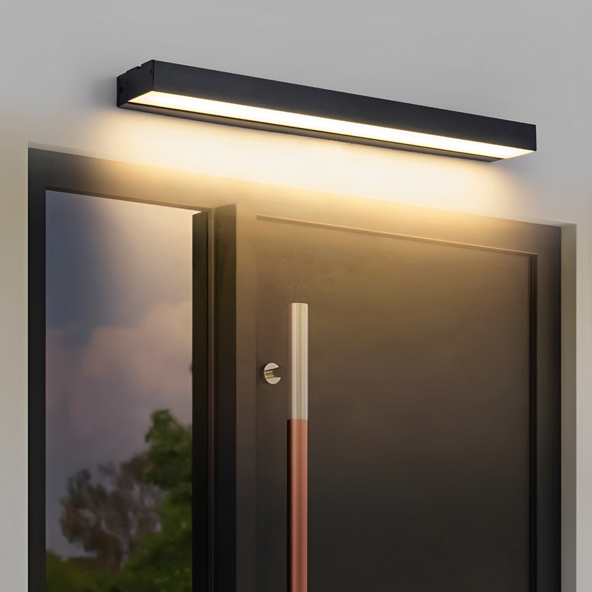 Applique Murale Extérieure LED Noire – Design Minimaliste Étanche