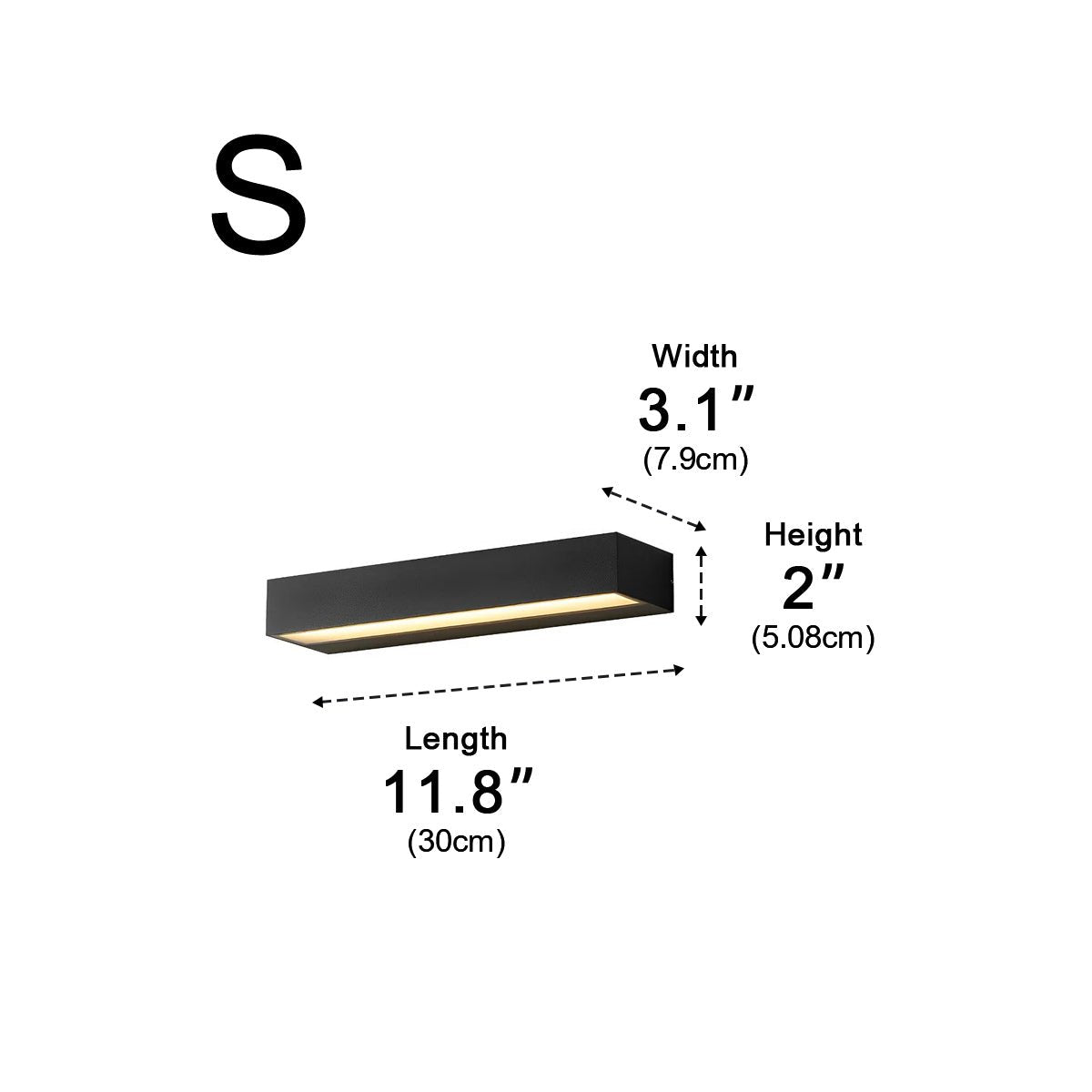 Applique Murale Extérieure LED Noire – Design Minimaliste Étanche
