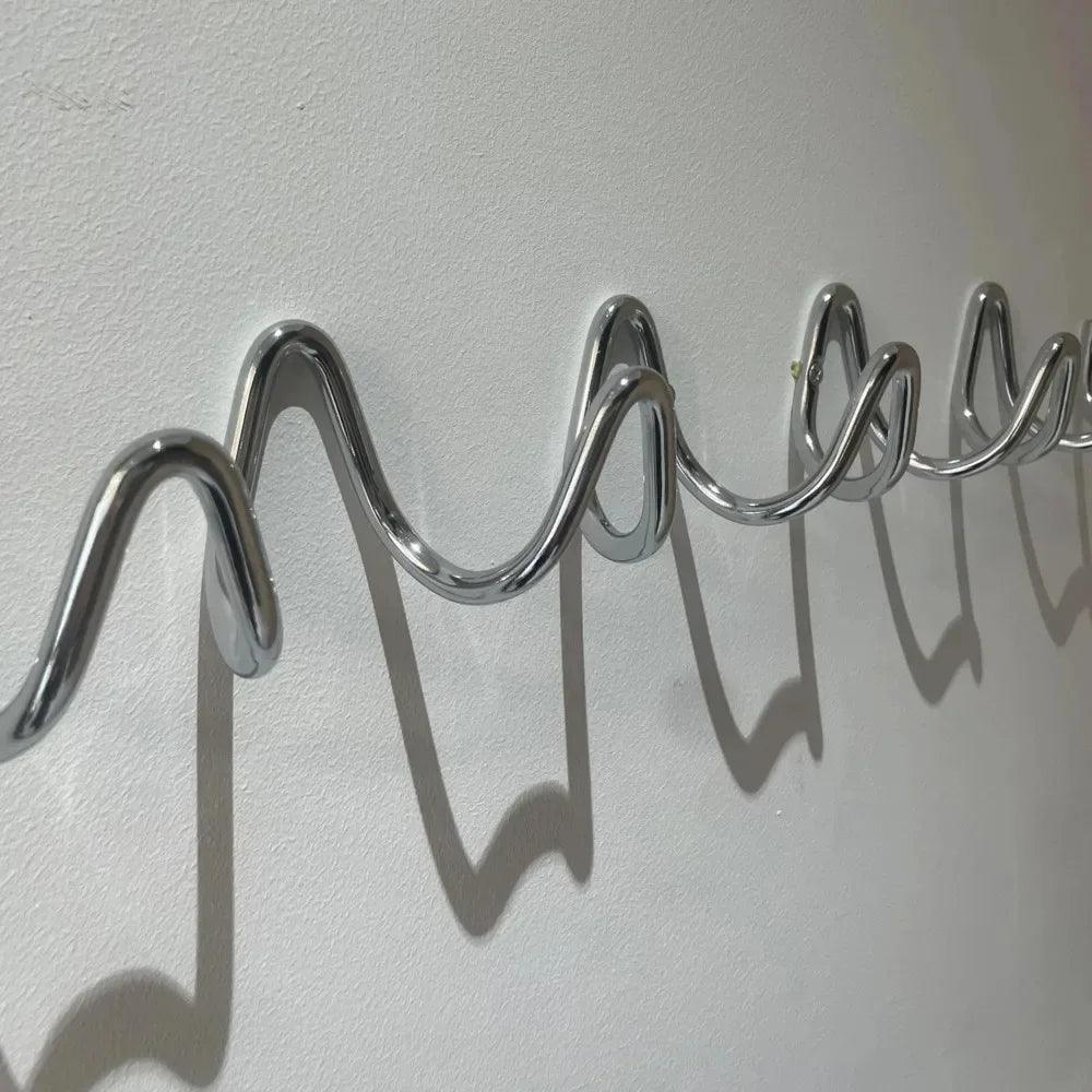 Patère Murale Vague Minimaliste Métal Moderne